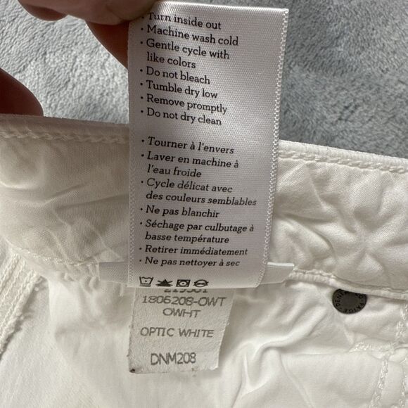 Paige Women’s 27 Jimmy Jimmy Crop White Jeans Stretch Cotton USA - Picture 6 of 7